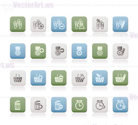 24 Business, office and website icons - vector icon set 1