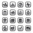 Bank, business and finance icons - vector icon set