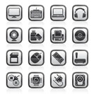 Computer peripherals and accessories icons - vector icon set