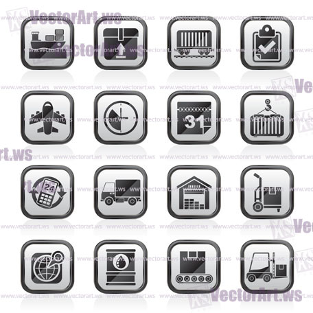 Logistic and Shipping icons - vector icon set