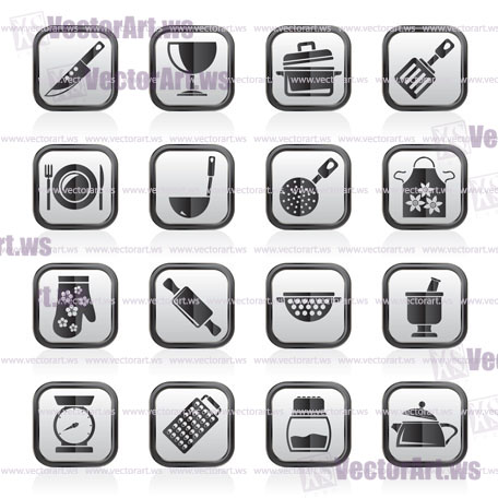 Cooking Equipment Icons  - vector icon set