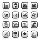 Electricity and Energy source icons - vector icon set