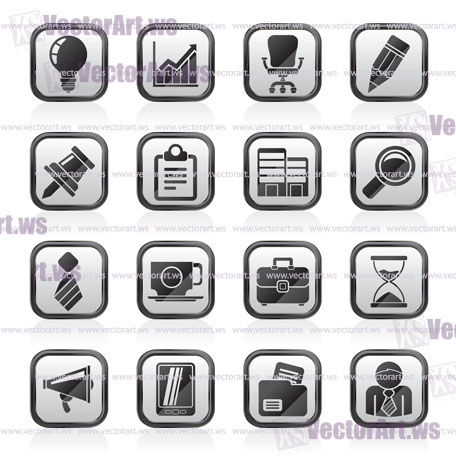 Business and office icons - vector icon set