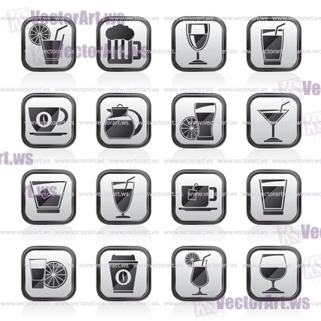 drinks and beverages icons  -vector icon set