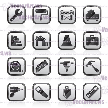 Building and construction icons - vector icon set