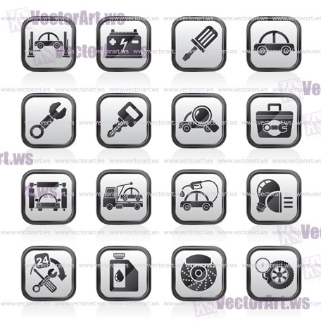 Car service maintenance icons - vector icon set