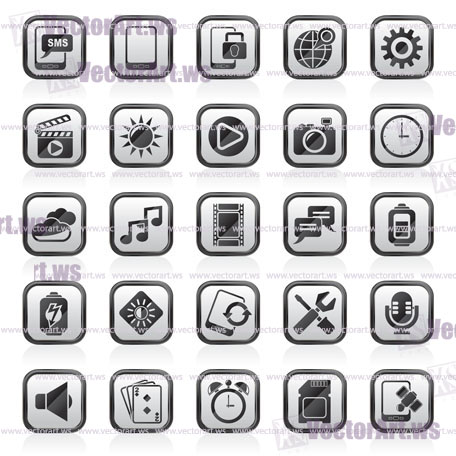 Mobile Phone Interface icons - vector icon set