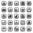 Bank, business and finance icons - vector icon set