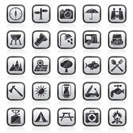 Camping and tourism icons - vector icon set