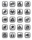 Internet blogging icons - vector icon set