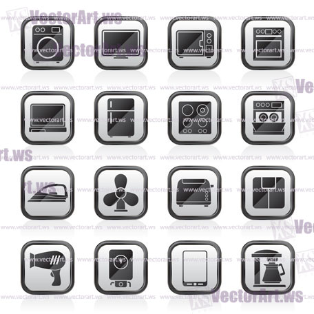 home appliance icons - vector icon set