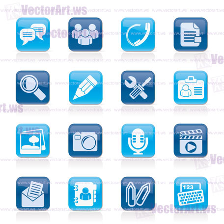 Chat Application and communication Icons - vector icon set