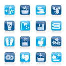 Spa and relax objects icons - vector icon set