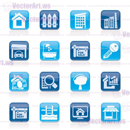 Real Estate Icons - Vector Icon Set