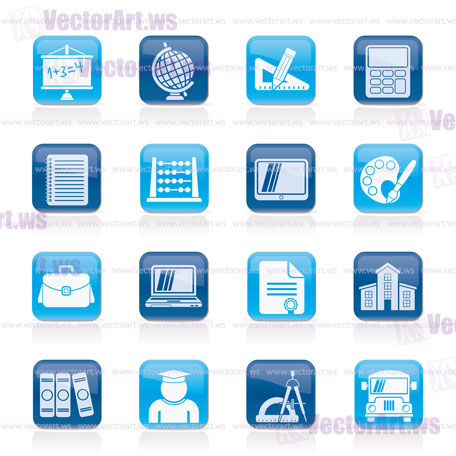 School and Education Icons -vector icon set