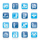 Human resource and employment icons  -vector icon set