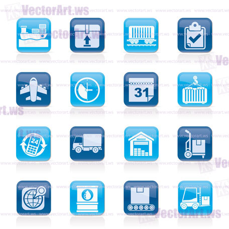 Logistic and Shipping icons - vector icon set