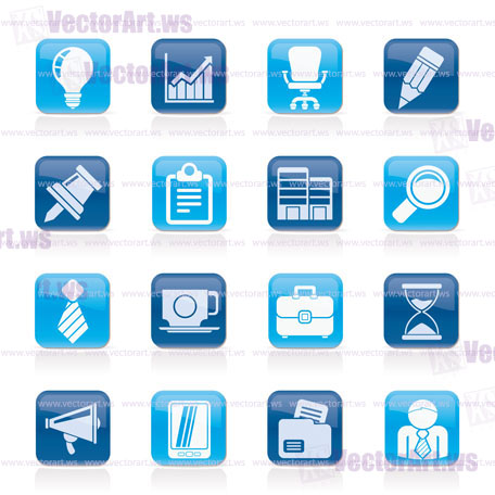 Business and office icons - vector icon set