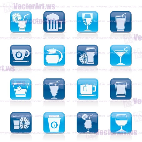 drinks and beverages icons  -vector icon set