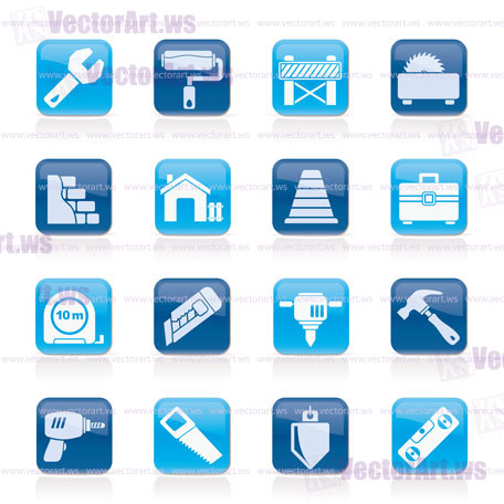 Building and construction icons - vector icon set