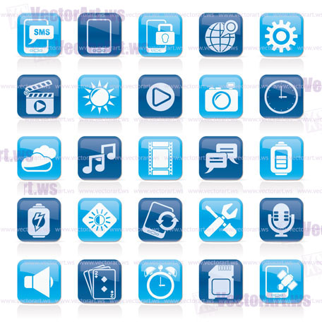 Mobile Phone Interface icons - vector icon set