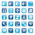 Car interface sign and icons - vector icon set