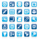 Car parts and services icons - vector icon set