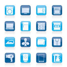 home appliance icons - vector icon set
