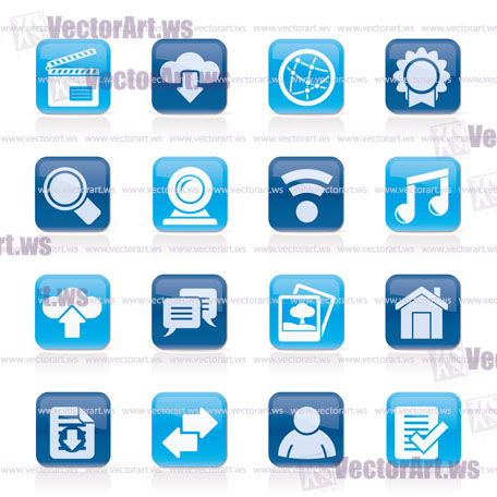 Internet and website icons - vector icon set