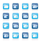 Different kind of folder icons - vector icon set