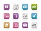 building and construction icons - vector icon set