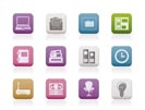 Business and office icons - vector icon set