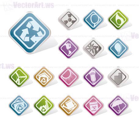 Ecology and nature icons - vector icon set