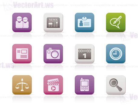 web site, computer and business icons - vector icon set