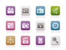 web site, computer and business icons - vector icon set