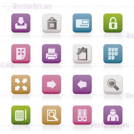 Internet and Web Site Icons - Vector Icon Set