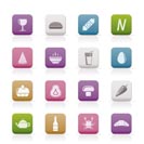 shop, food and drink icons - vector icon set 2