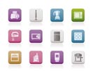 Kitchen and home equipment icons - vector icon set