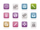 Business, office and internet icons - vector icon set