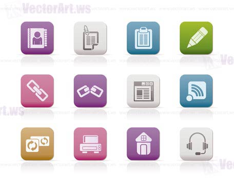 internet and website icons - vector icon set