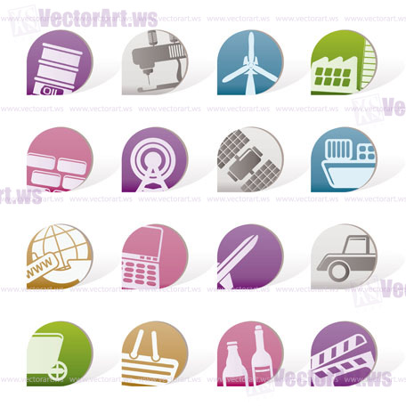 Simple Business and industry objects - Vector illustration