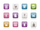 different kind of drink icons - vector icon set