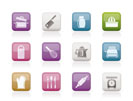 Kitchen and household Utensil Icons - vector icon set