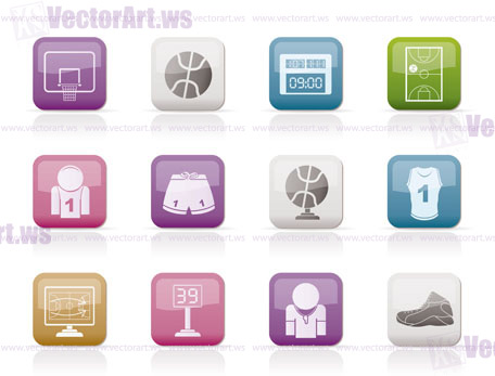 Basketball and sport icons - vector Icon Set