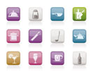 Restaurant, cafe, food and drink icons - vector icon set