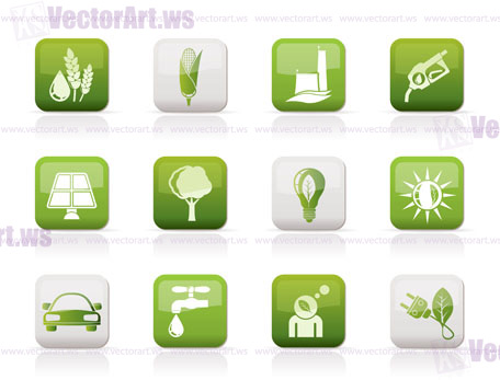 Ecology, environment and nature icons - vector illustration