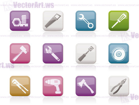 different kind of tools icons - vector icon set