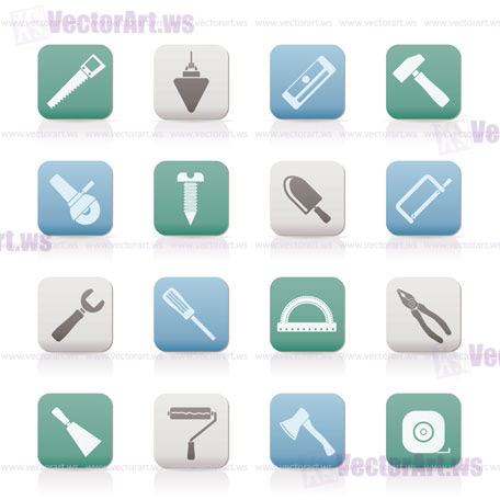 Construction and Building Tools icons - Vector Icon Set