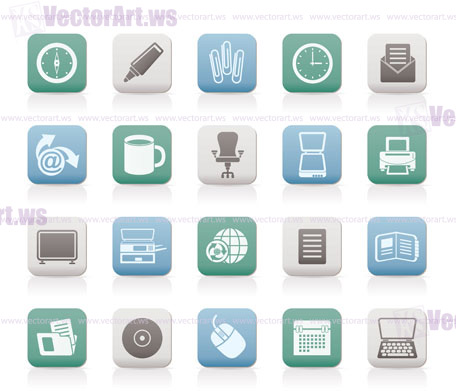 Business and Office tools icons - vector icon set 2