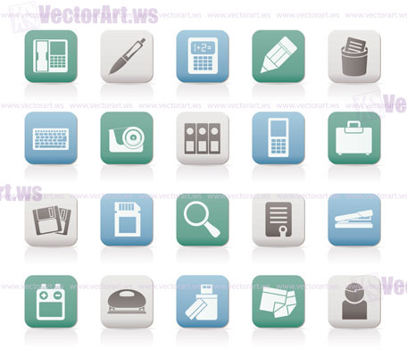 Office tools Icons - vector icon set 3